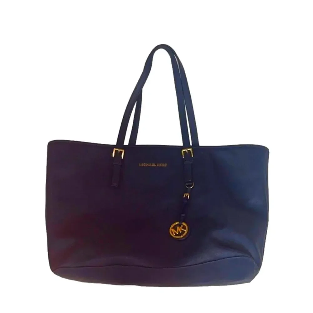 Michael Kors Handbag Multifunction Jet Set Tote Bag - Style 30S3GTVT6L Navy Blue